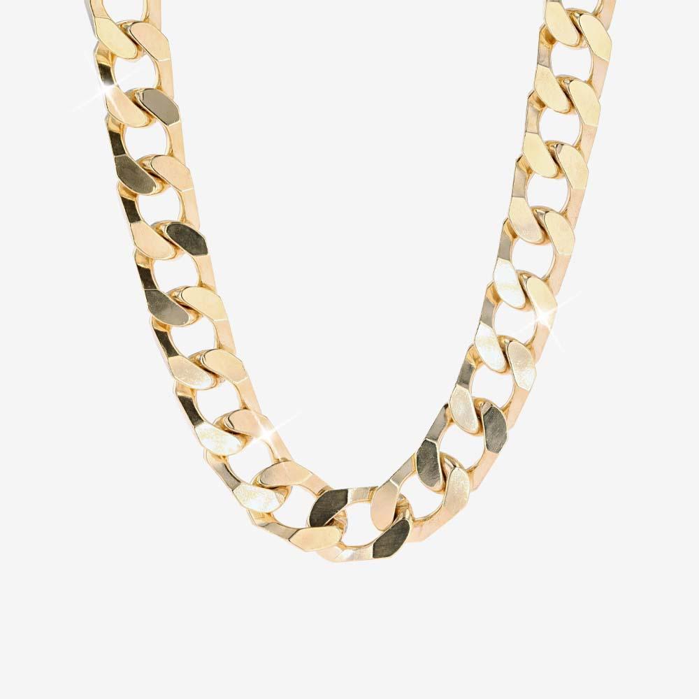 Super Heavyweight 18ct Gold Vermeil On Silver Chain
