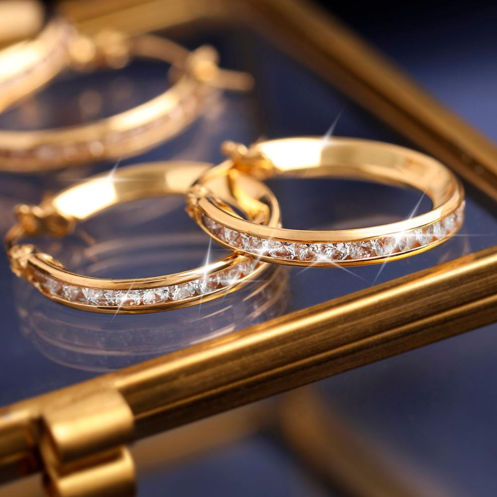 18ct Gold Vermeil On Silver 18mm Hoop Earrings