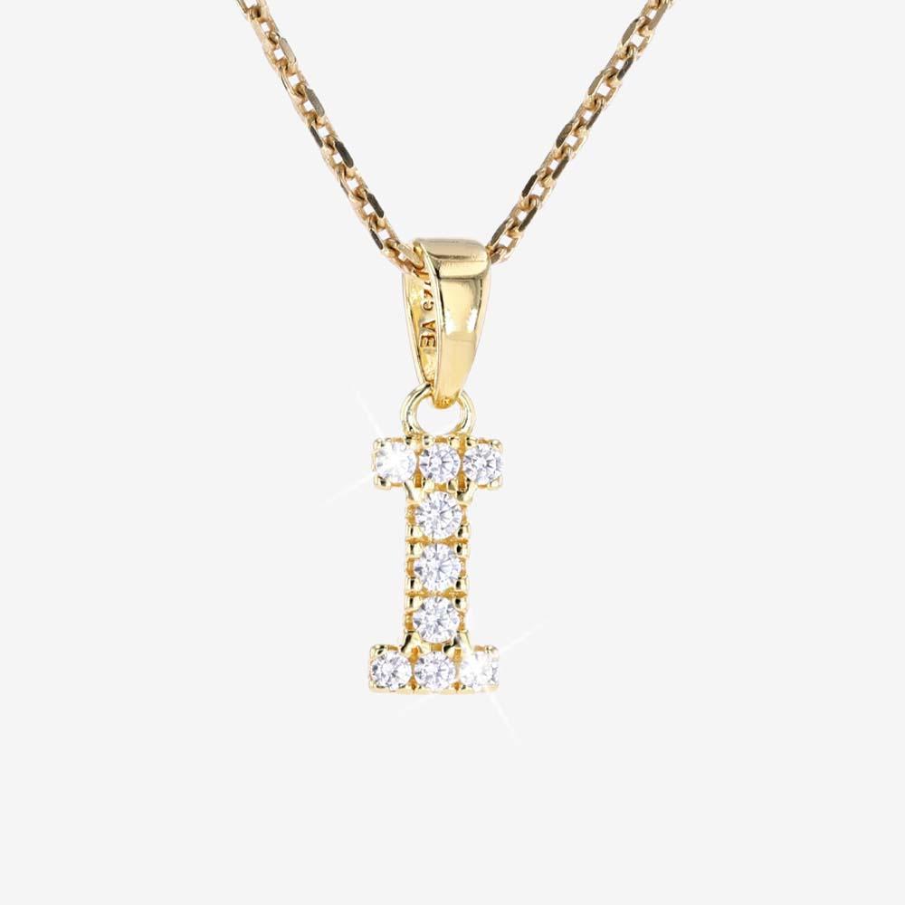 18ct Gold Vermeil On Silver I Initial Necklace