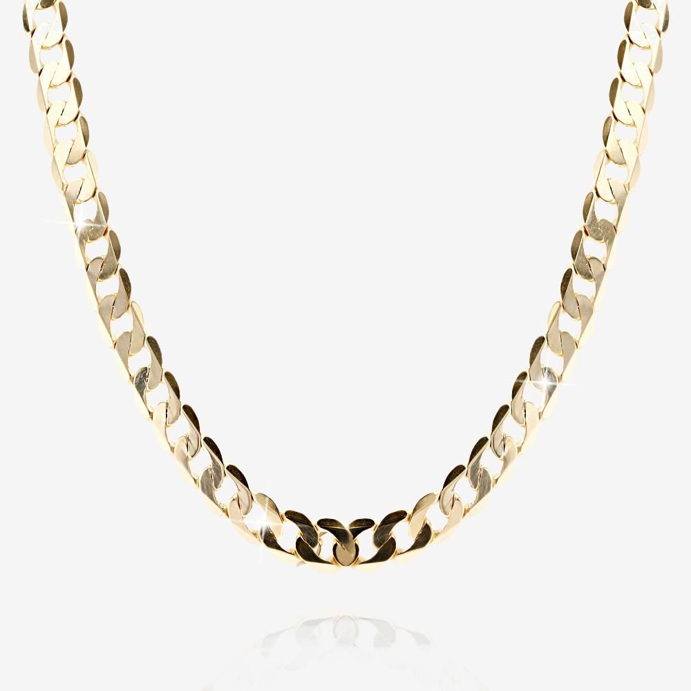 9ct Gold Solid 20" Mens Curb Chain