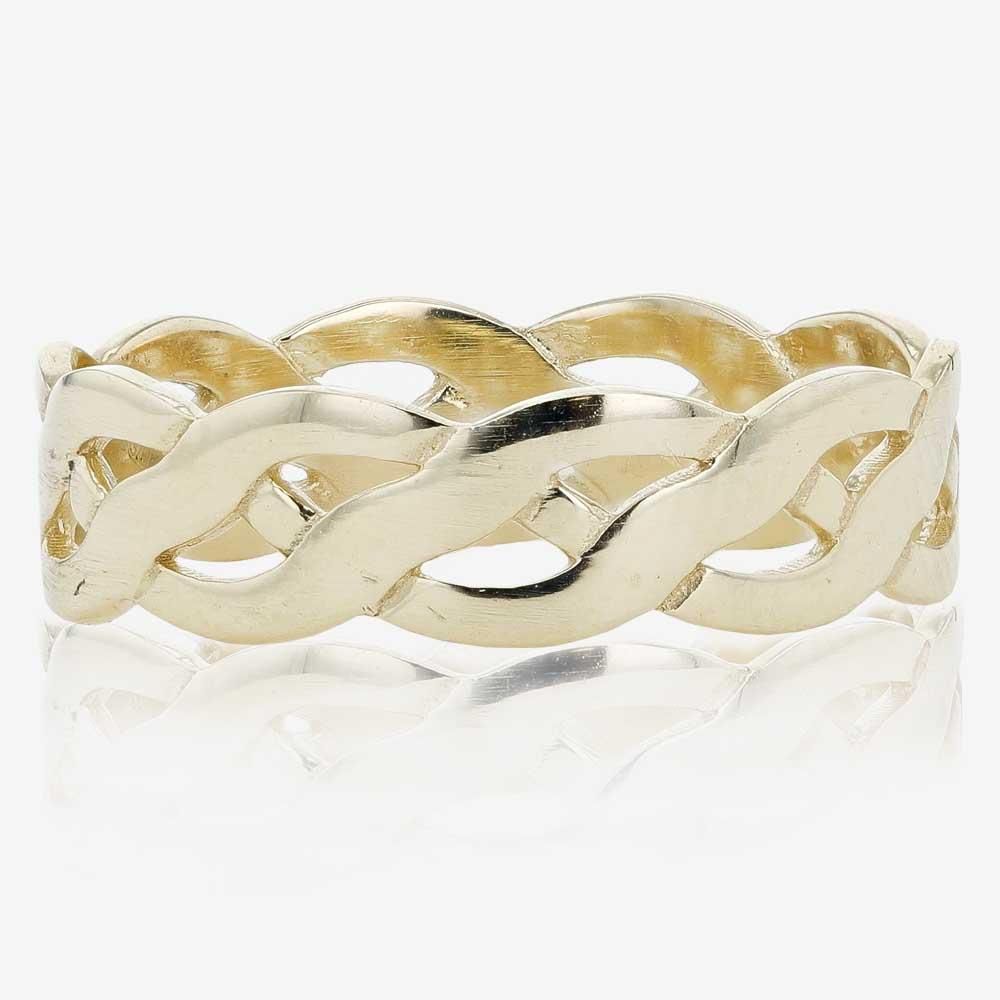 9ct Gold Mens Celtic Style Wedding Band