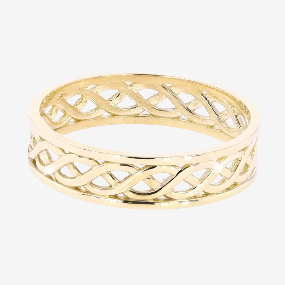 9ct Gold Mens Celtic Band Ring