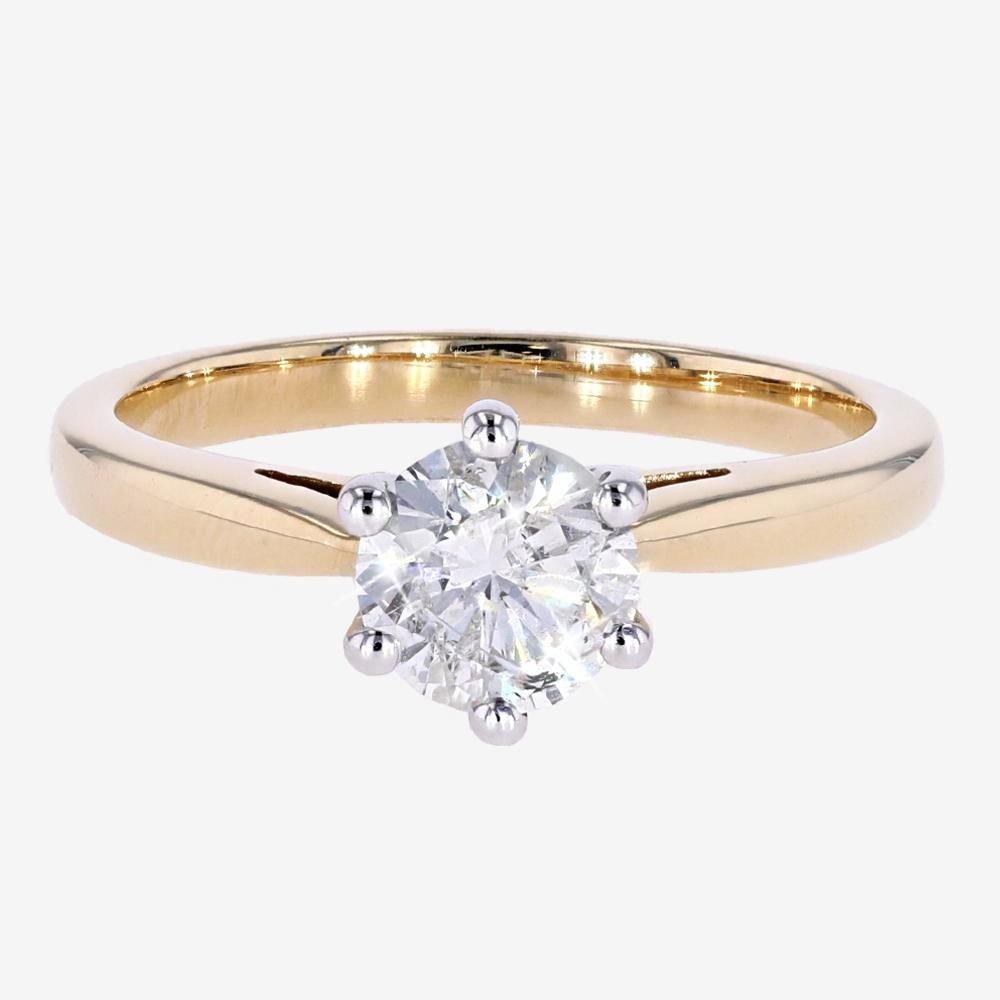 18ct Gold Certificated Diamond Solitaire Ring 1.00ct