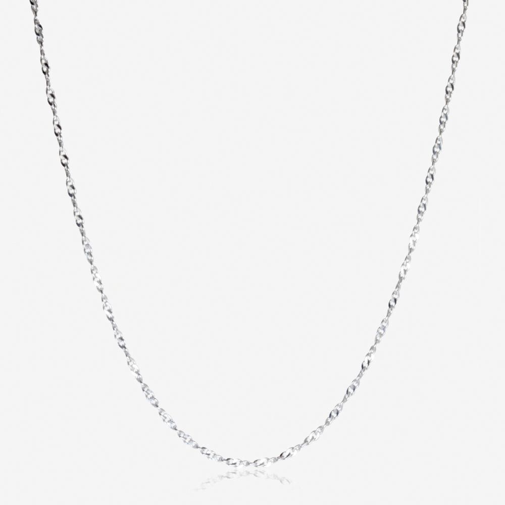Silver 16" Singapore Style Chain