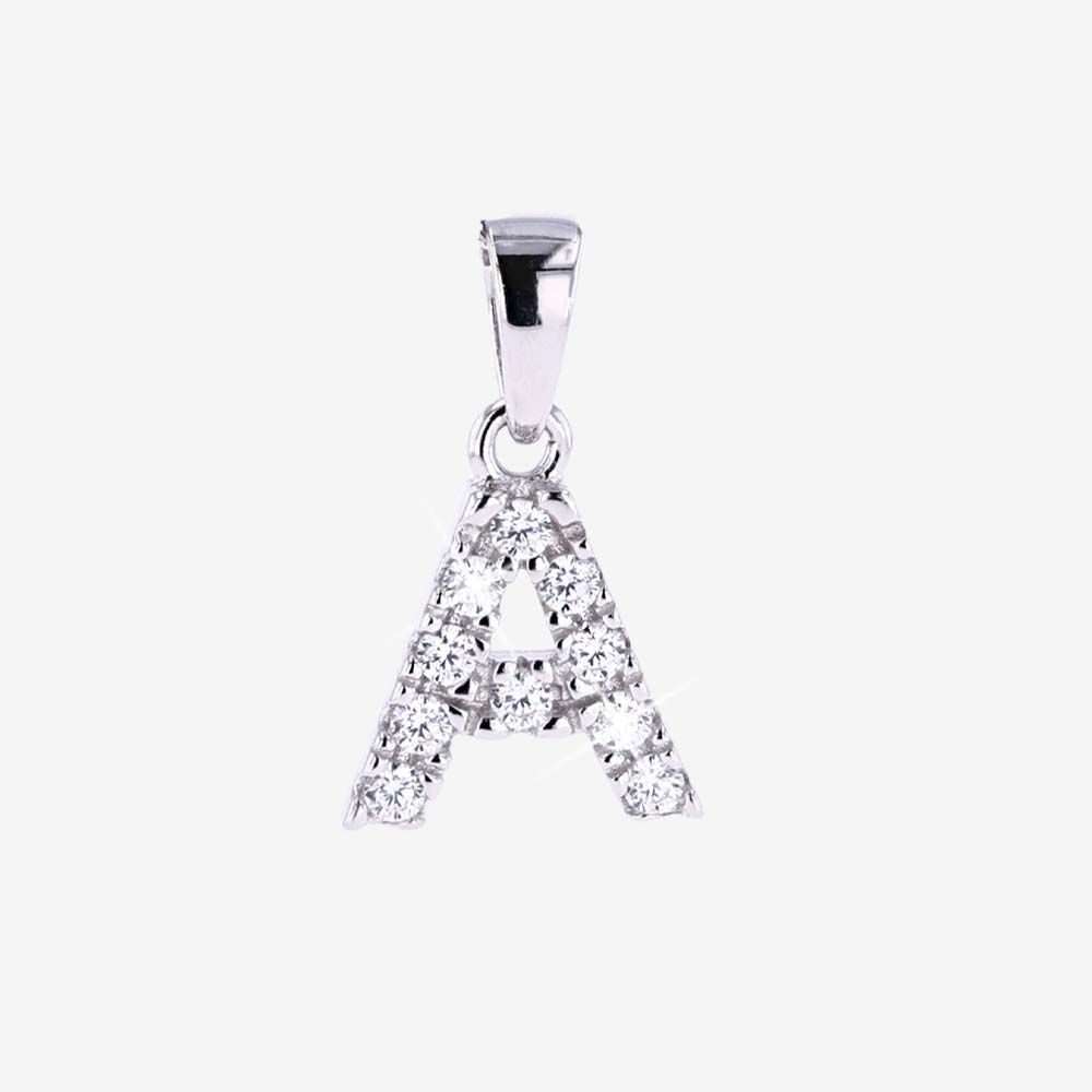 Sterling Silver A Initial Pendant