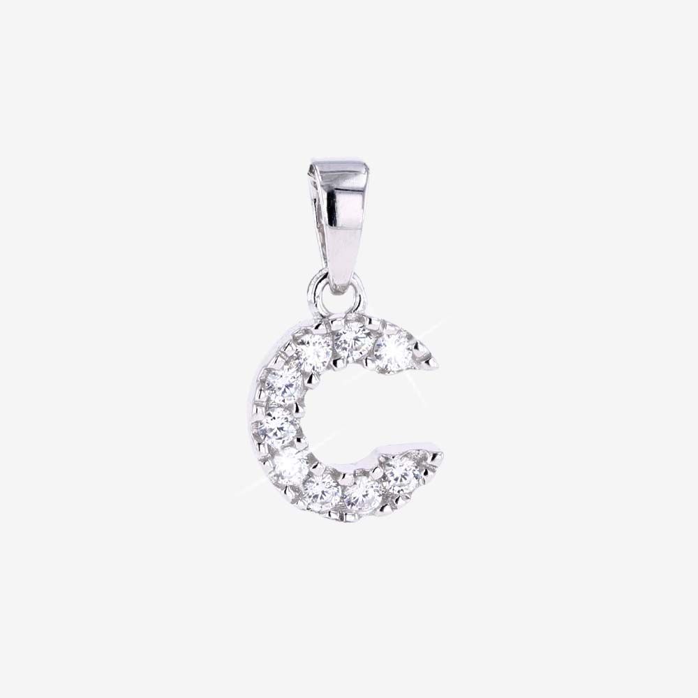 Sterling Silver C Initial Pendant