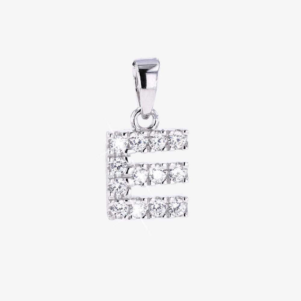 Sterling Silver E Initial Pendant