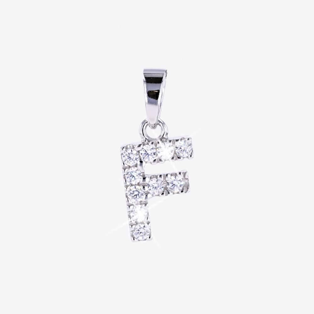 Sterling Silver F Initial Pendant