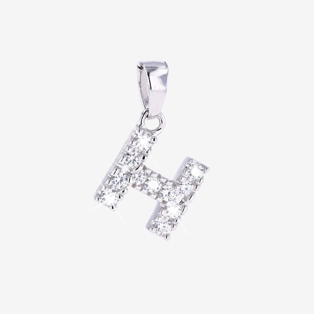 Sterling Silver H Initial Pendant