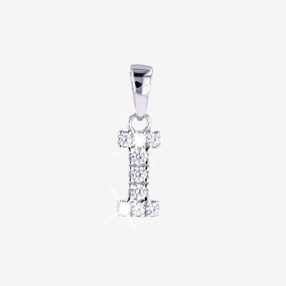 Sterling Silver I Initial Pendant
