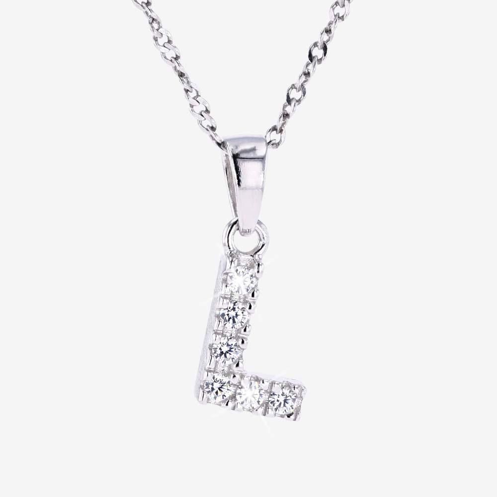 Sterling Silver L Initial Necklace