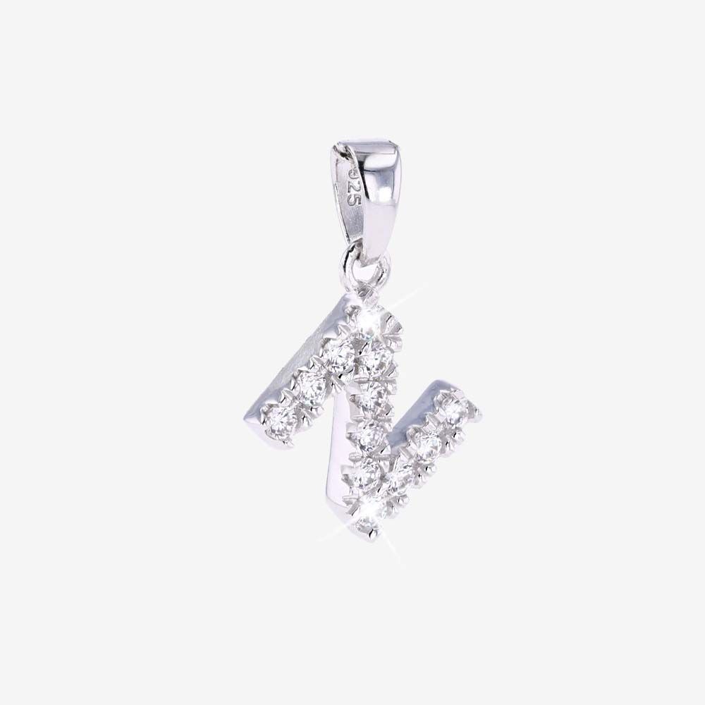 Sterling Silver N Initial Pendant