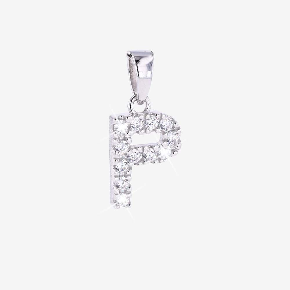 Sterling Silver P Initial Pendant