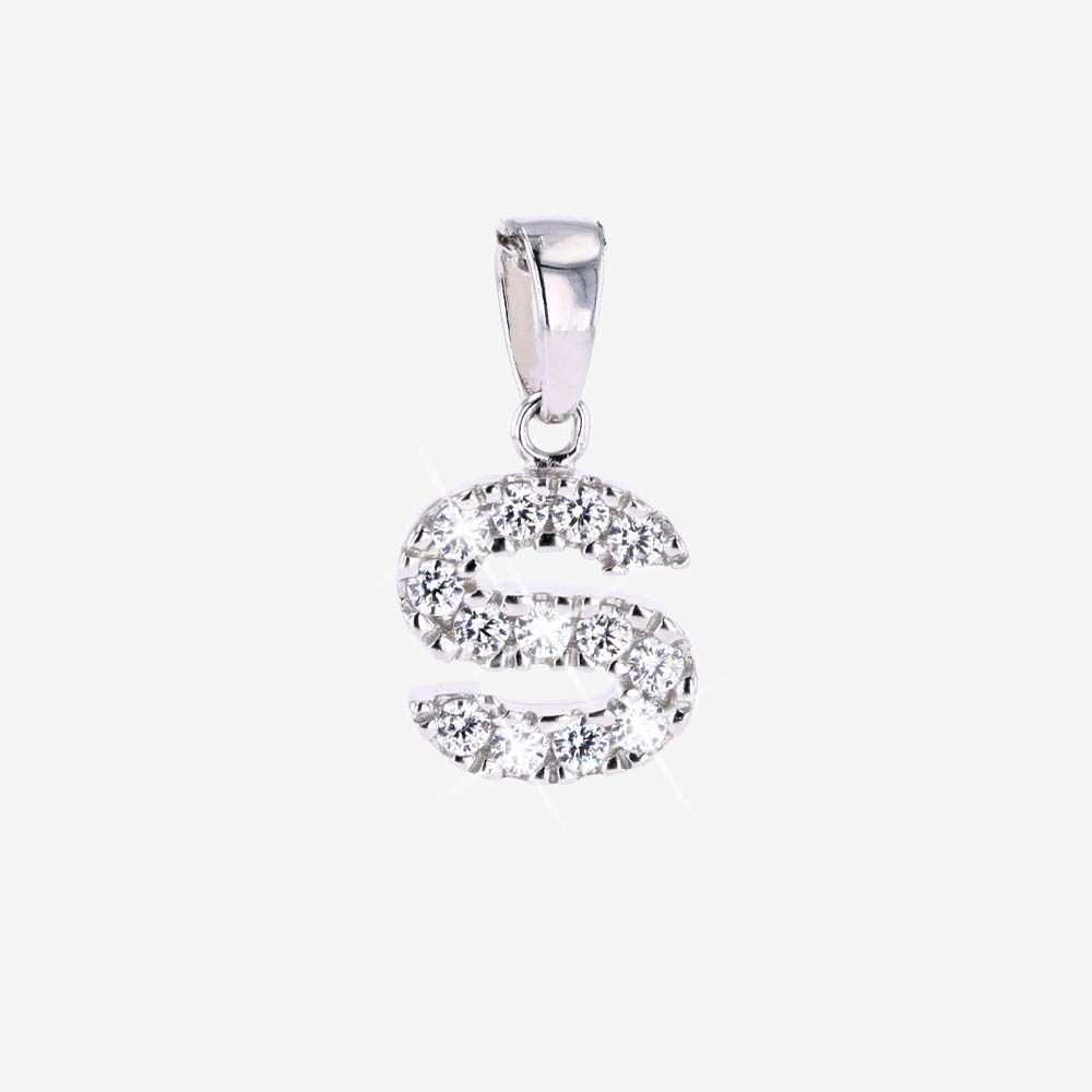 Sterling Silver S Initial Pendant