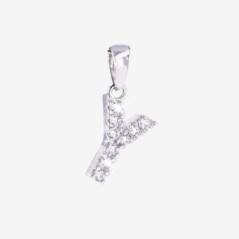 Sterling Silver Y Initial Pendant