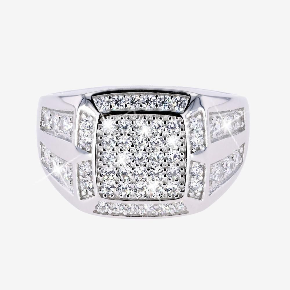 Sterling Silver Mens Heavyweight Ring - Hand Set