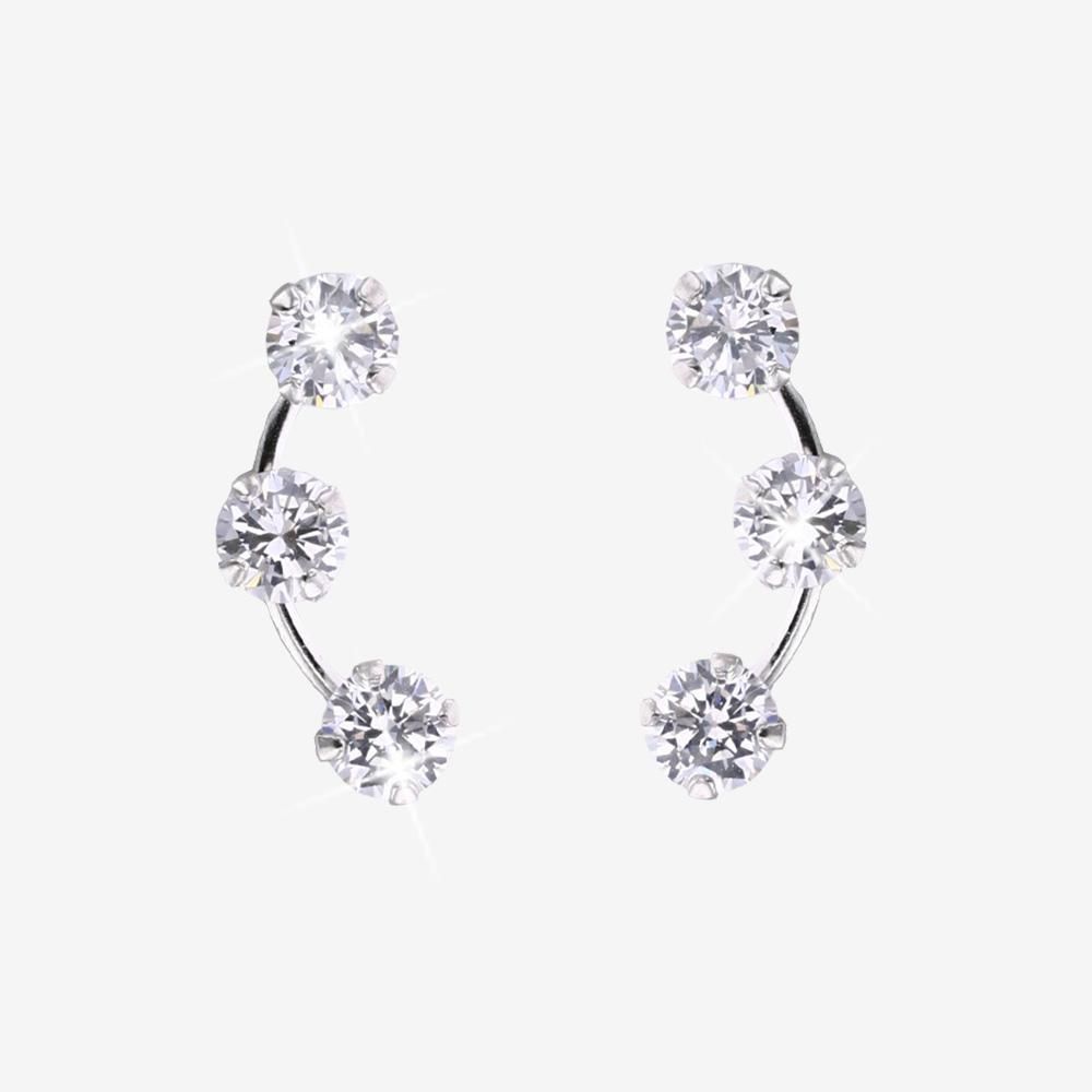 Silver Climber Earrings