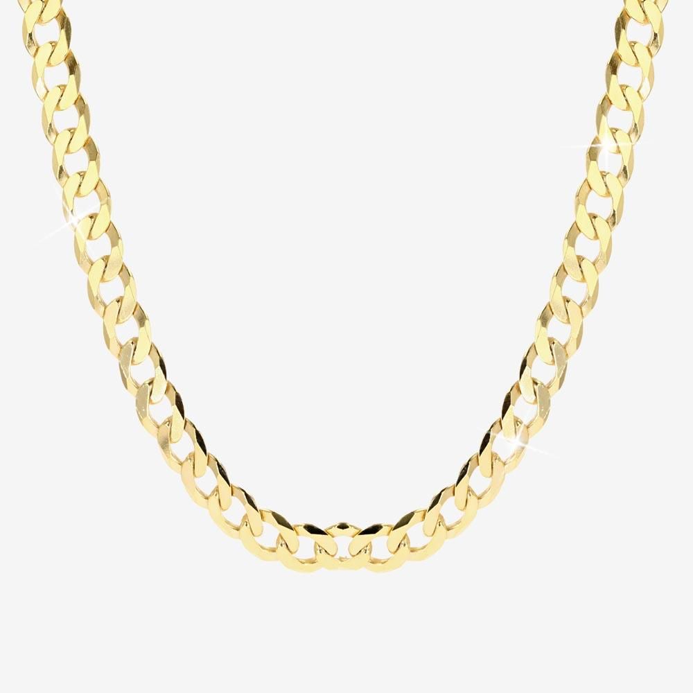 18ct Gold Vermeil on Silver 20" Solid Curb Chain