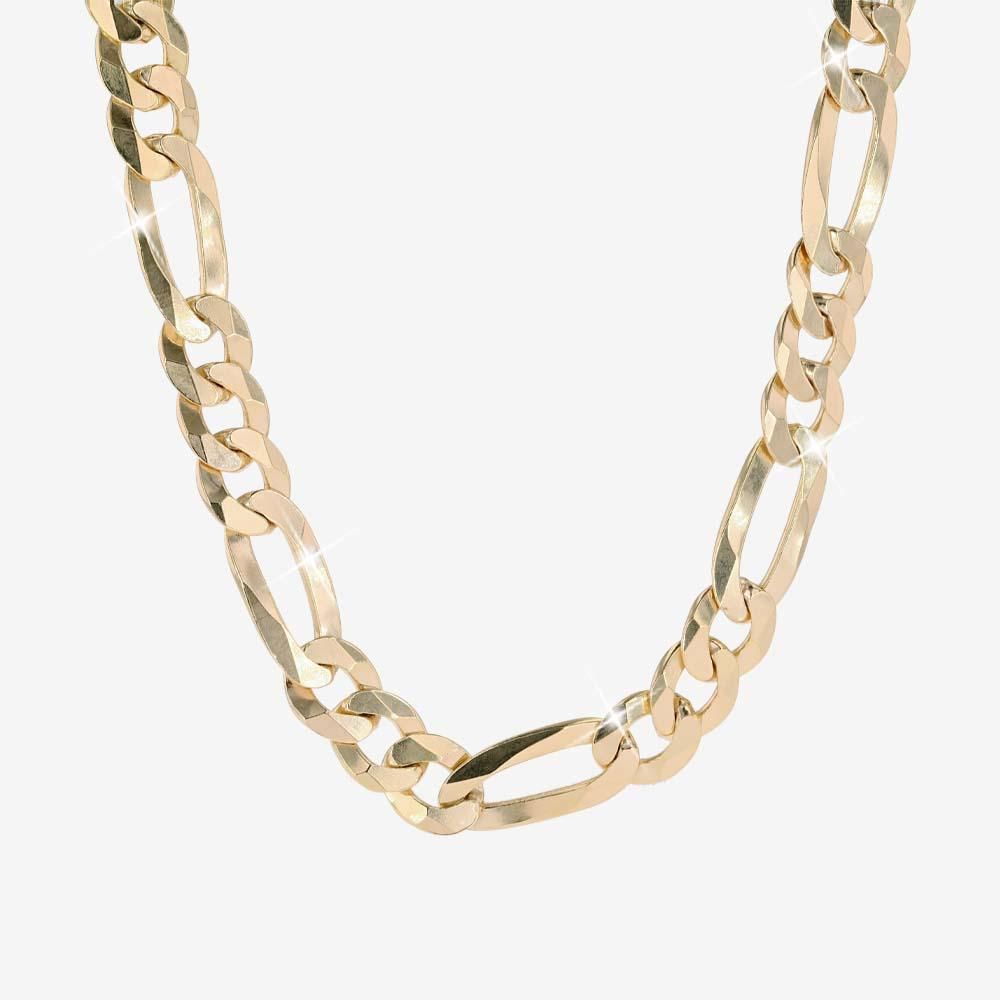 18ct Gold Vermeil on Silver 26" Super Heavyweight Figaro