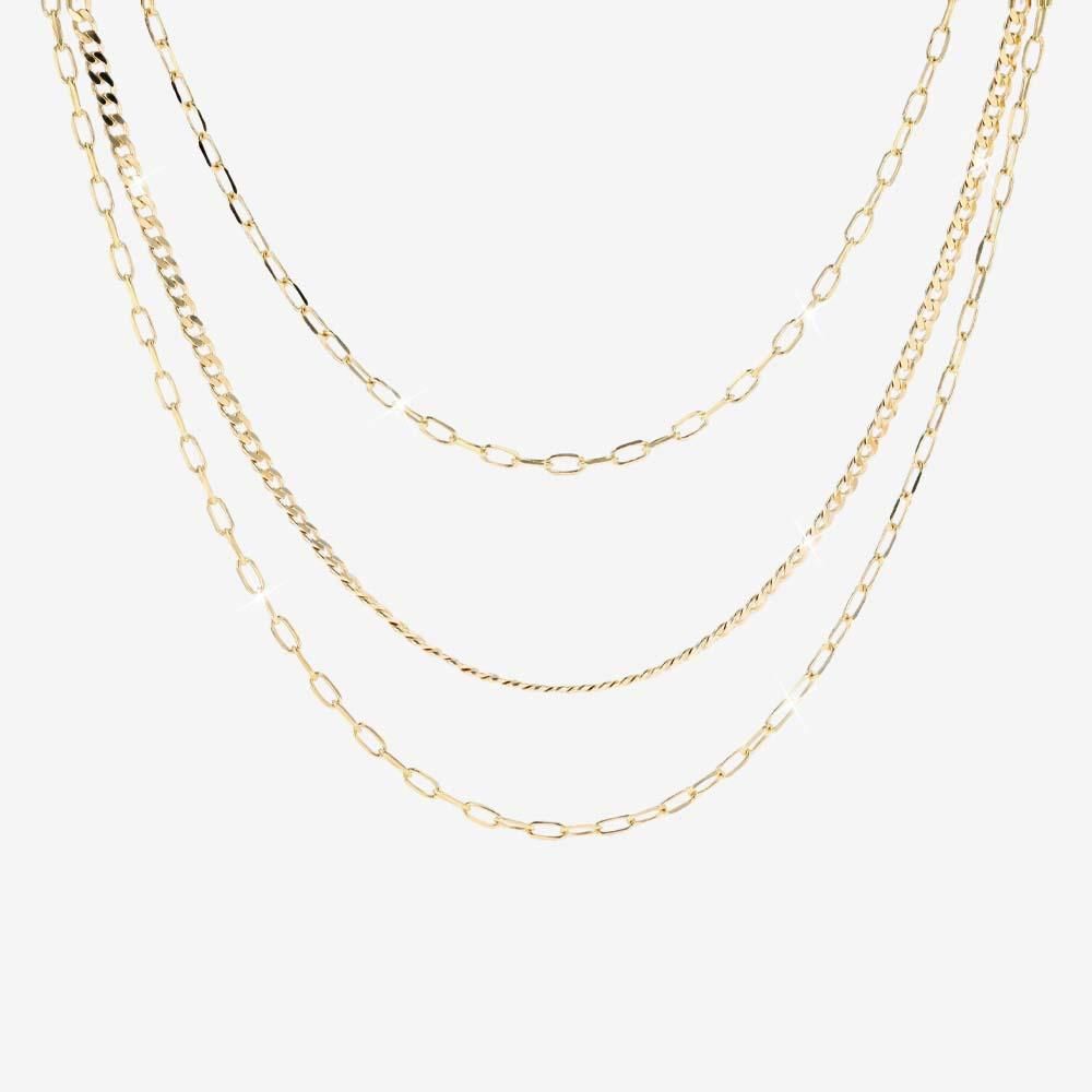 18ct Gold Vermeil On Silver Multi Strand Necklace