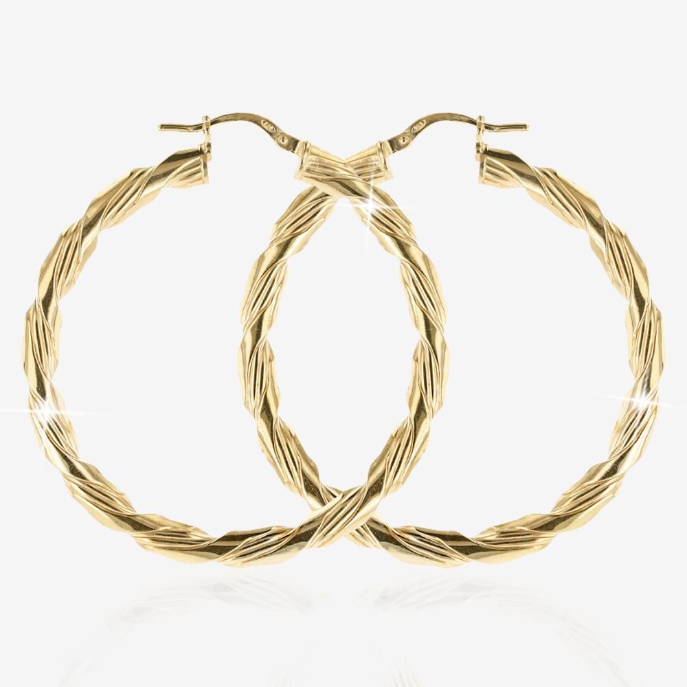 18ct Gold Vermeil on Silver Hoop Earrings