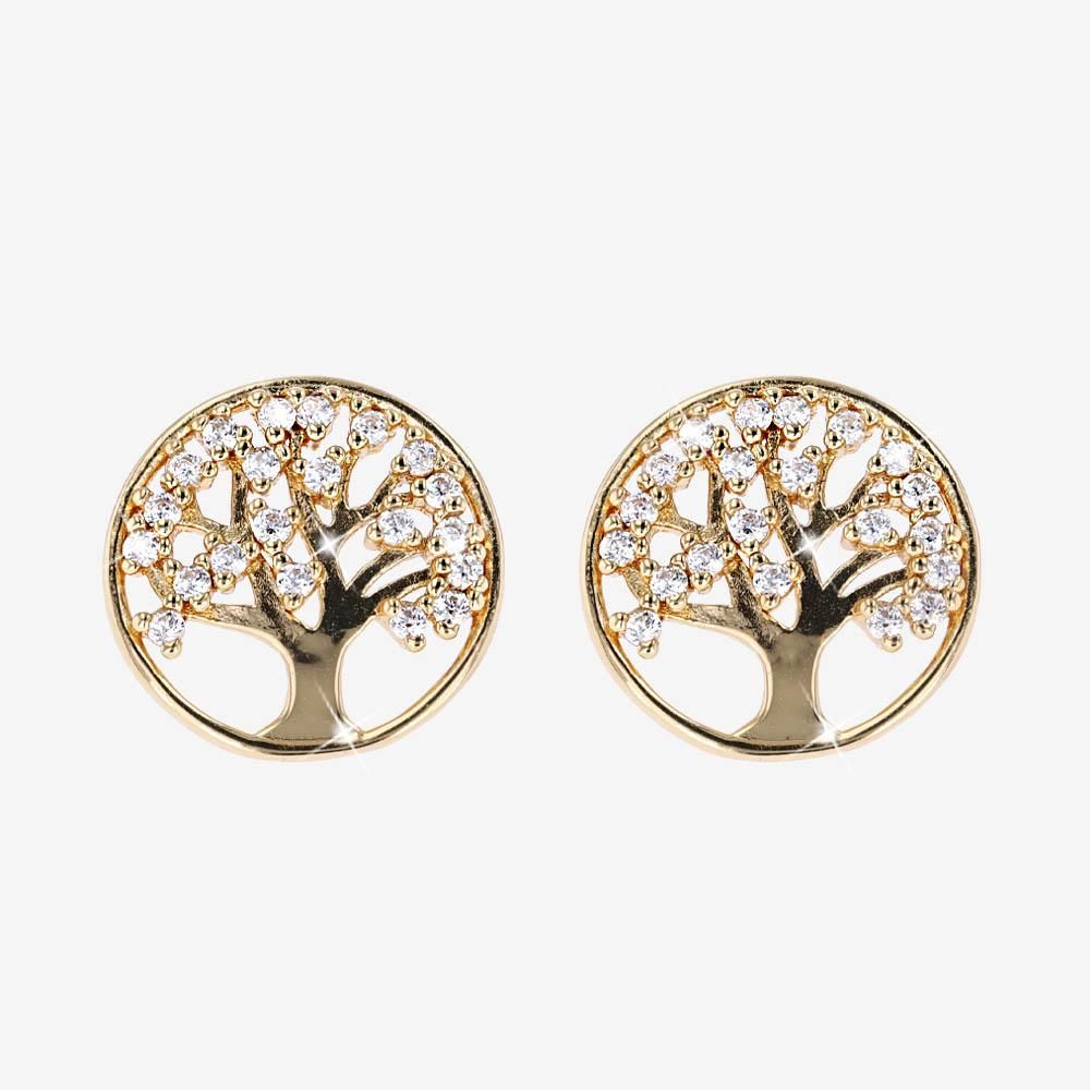 18ct Gold Vermeil on Silver Lifes Tree Earrings