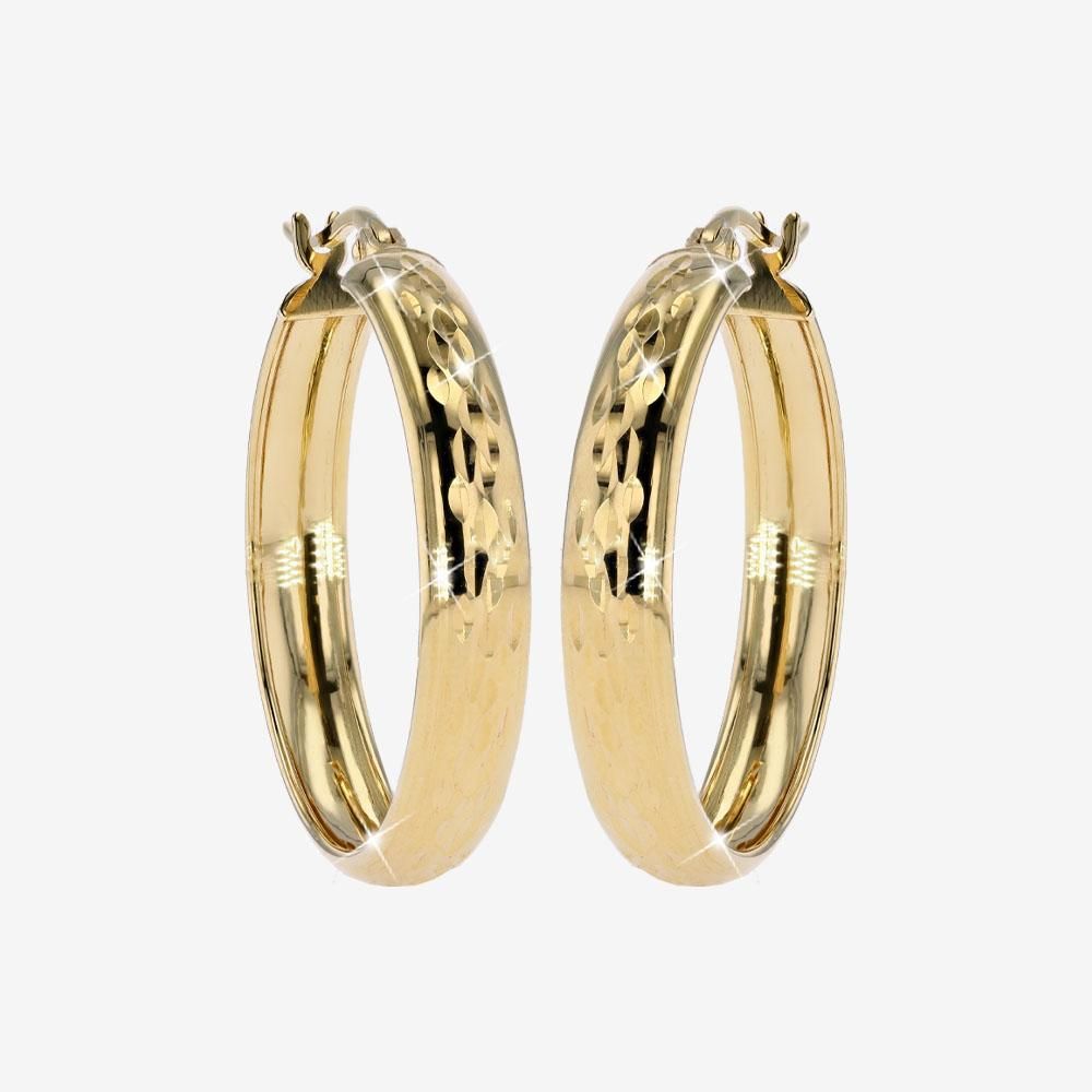 18ct Gold Vermeil on Silver Sparkle Hoops