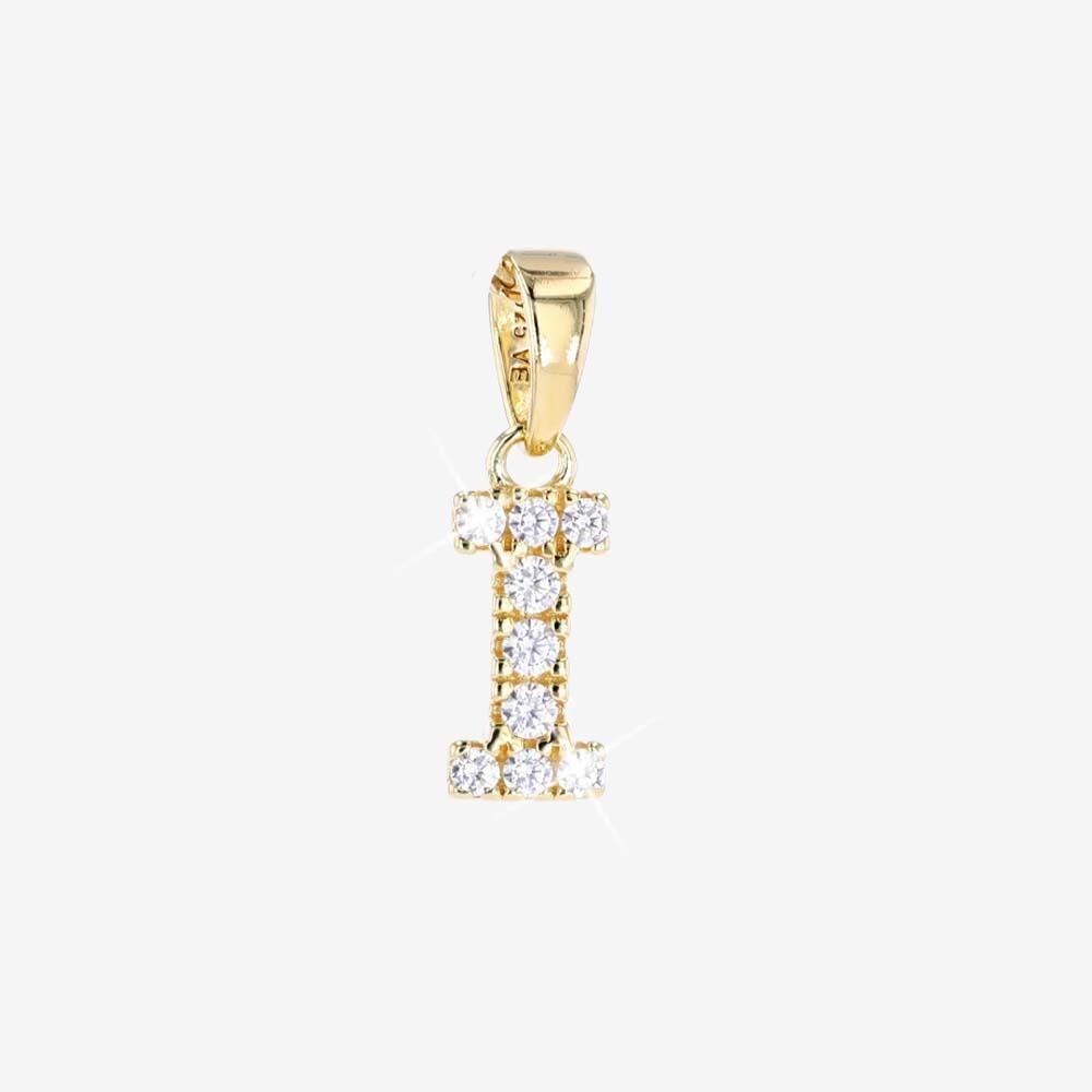 18ct Gold Vermeil On Silver I Initial Pendant