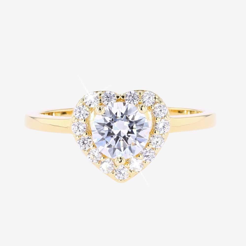 18ct Gold Vermeil on Silver Heart Ring